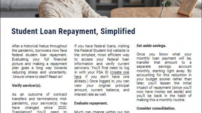 New Article – Student Loan Repayment, Simplified