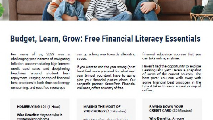 New Article – Budget, Learn, Grow: Free Financial Literacy Essentials