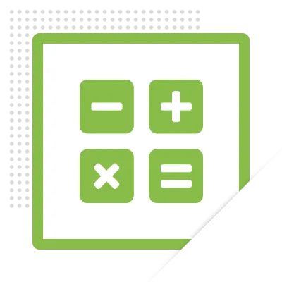 outline icon of calculator buttons