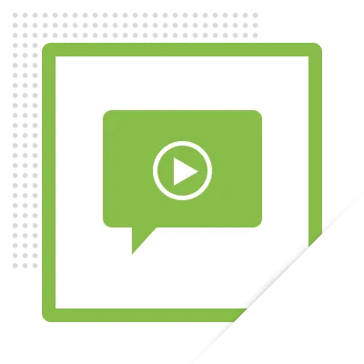 Outline icon of video box with play button