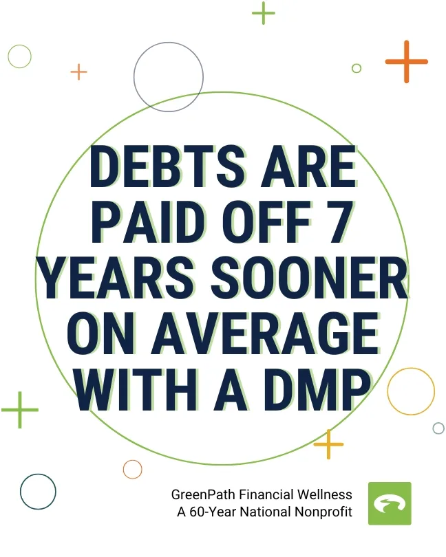 Stat debts are paid off seven years sooner on average with a DMP